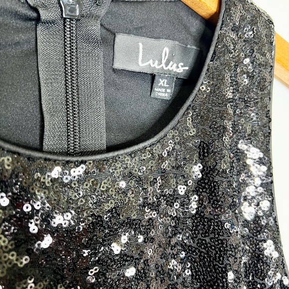 Lulus Illuminated Sequin Cutout Skater Dress - Picture 6 of 7